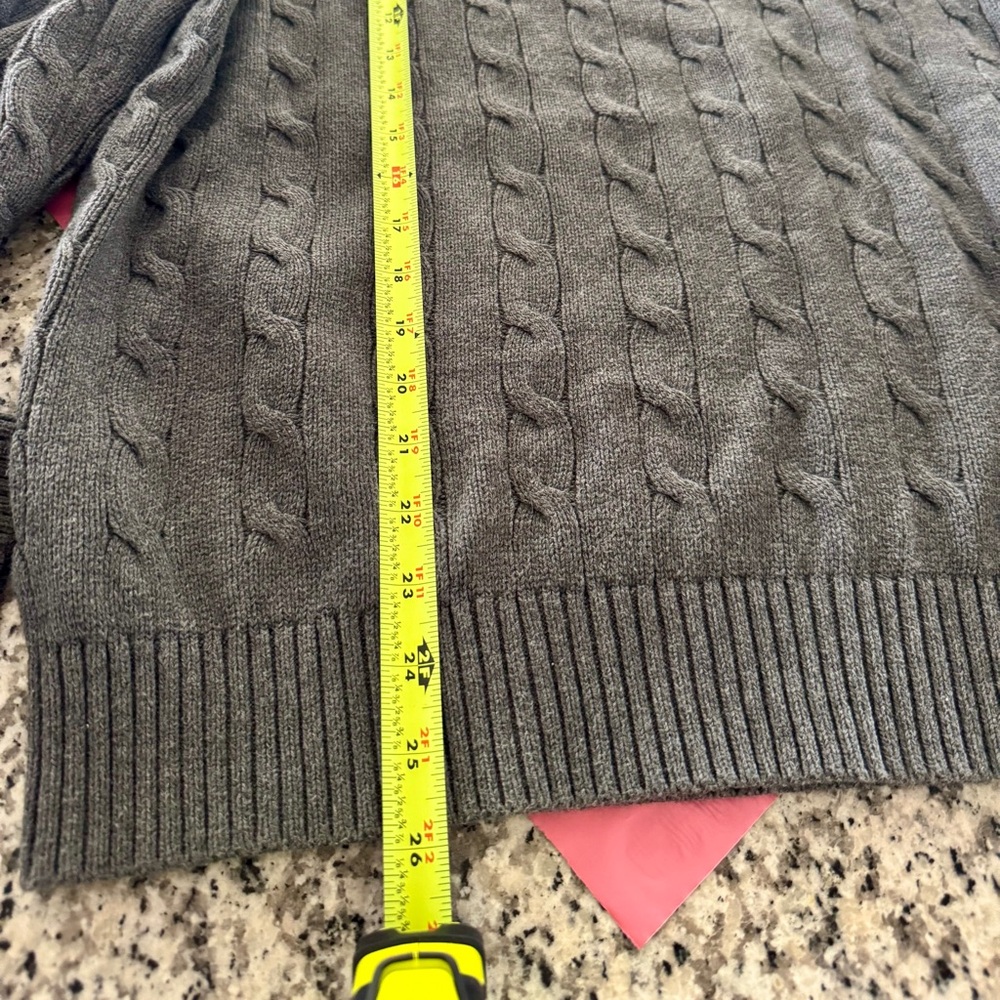 Nautica Grey Cable Knit Sweater - Picture 10 of 11